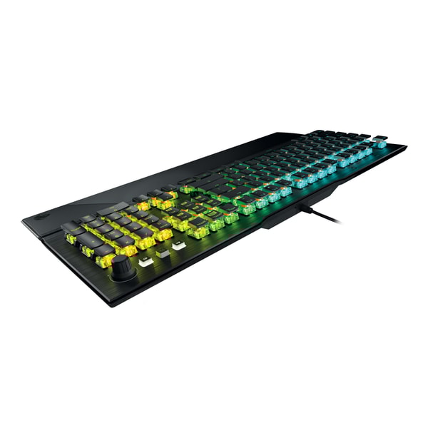 Roccat - Clavier de jeu mécanique optique Vulcan Pro AIMO avec éclairage RGB - Disposition QWERTY américaine - flash vidéo
