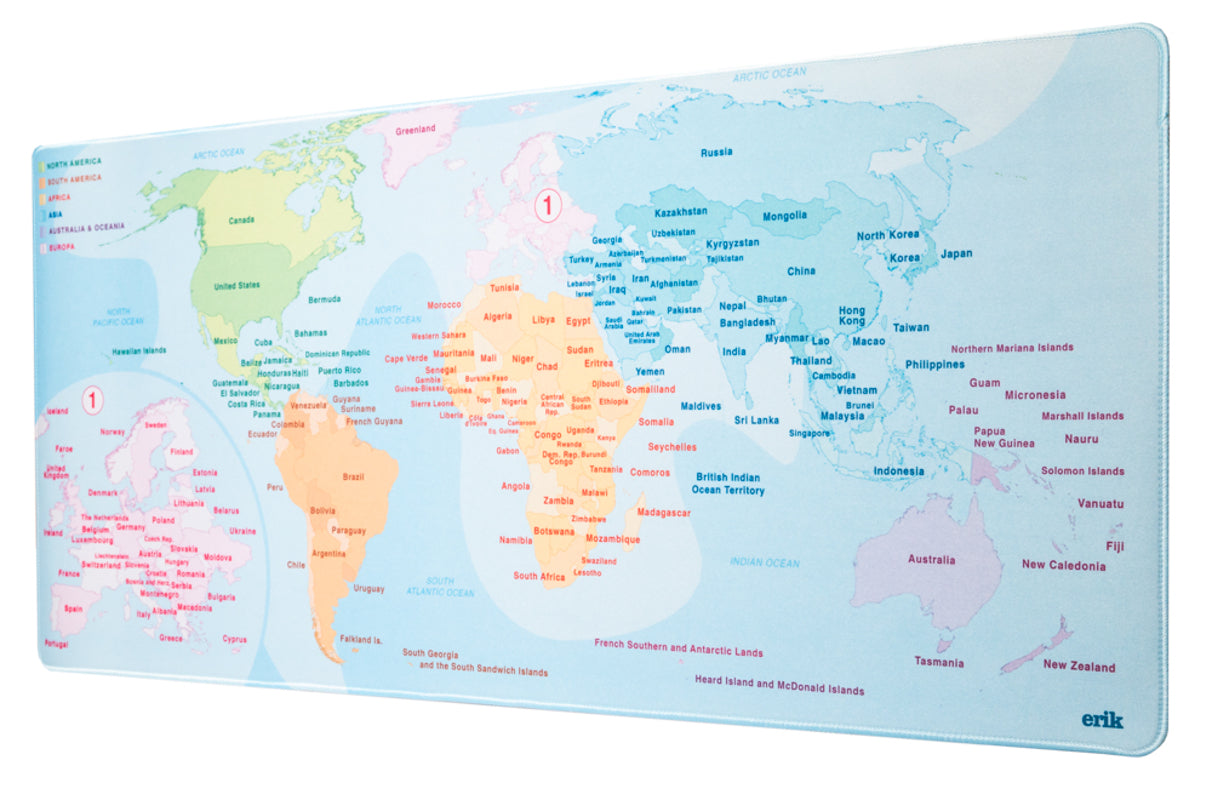 Tapis de Souris Carte du Monde V2 XL