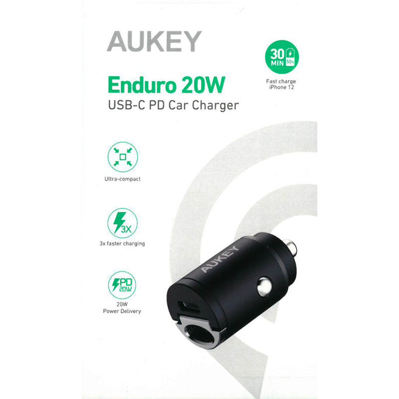 Aukey - Chargeur de voiture USB-C 20W PD CC-A2 Enduro Series