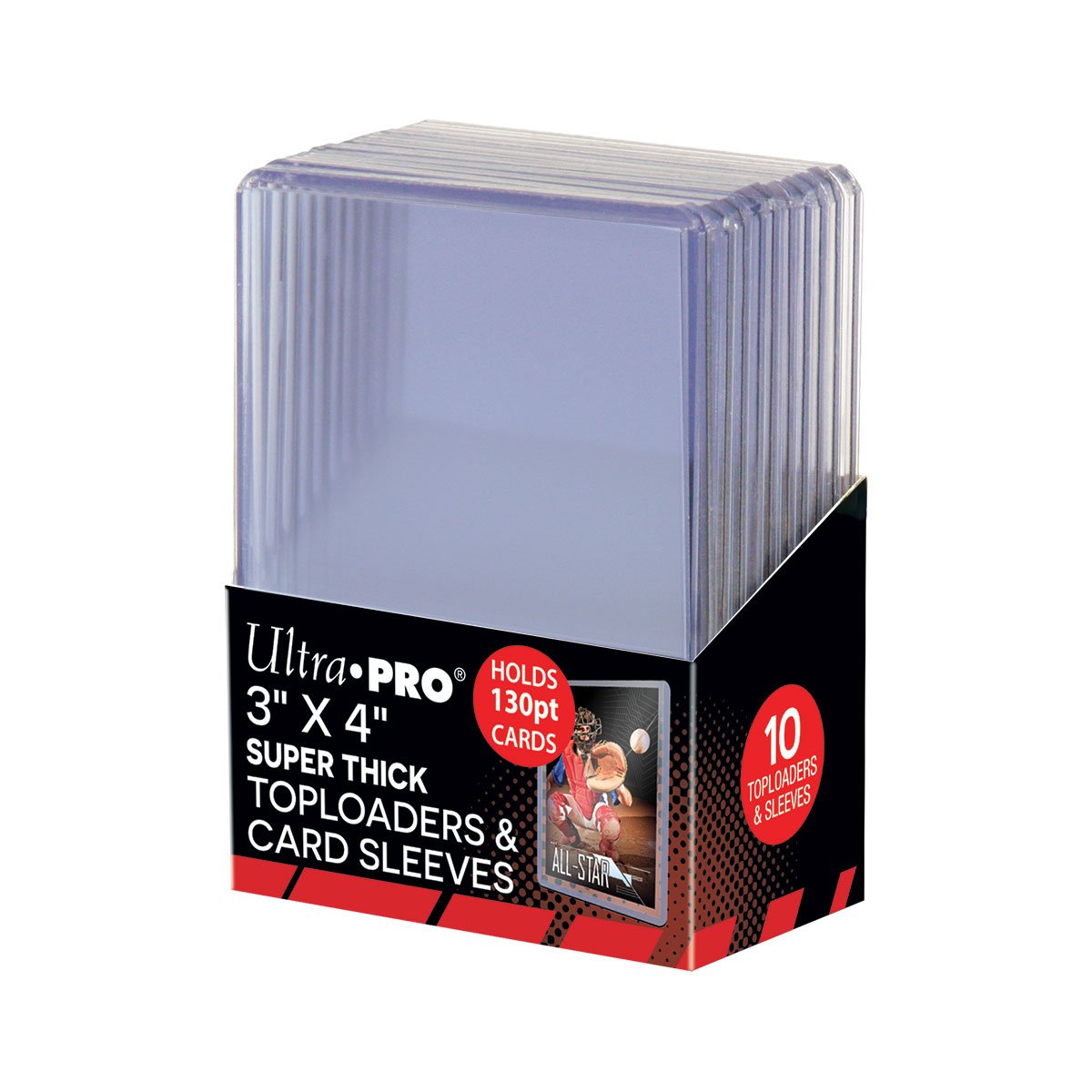 Ultra Pro - Protèges Cartes Standard Toploader Transparent Regular Ultra Clear par 10 (77 x 100 mm) - flash vidéo