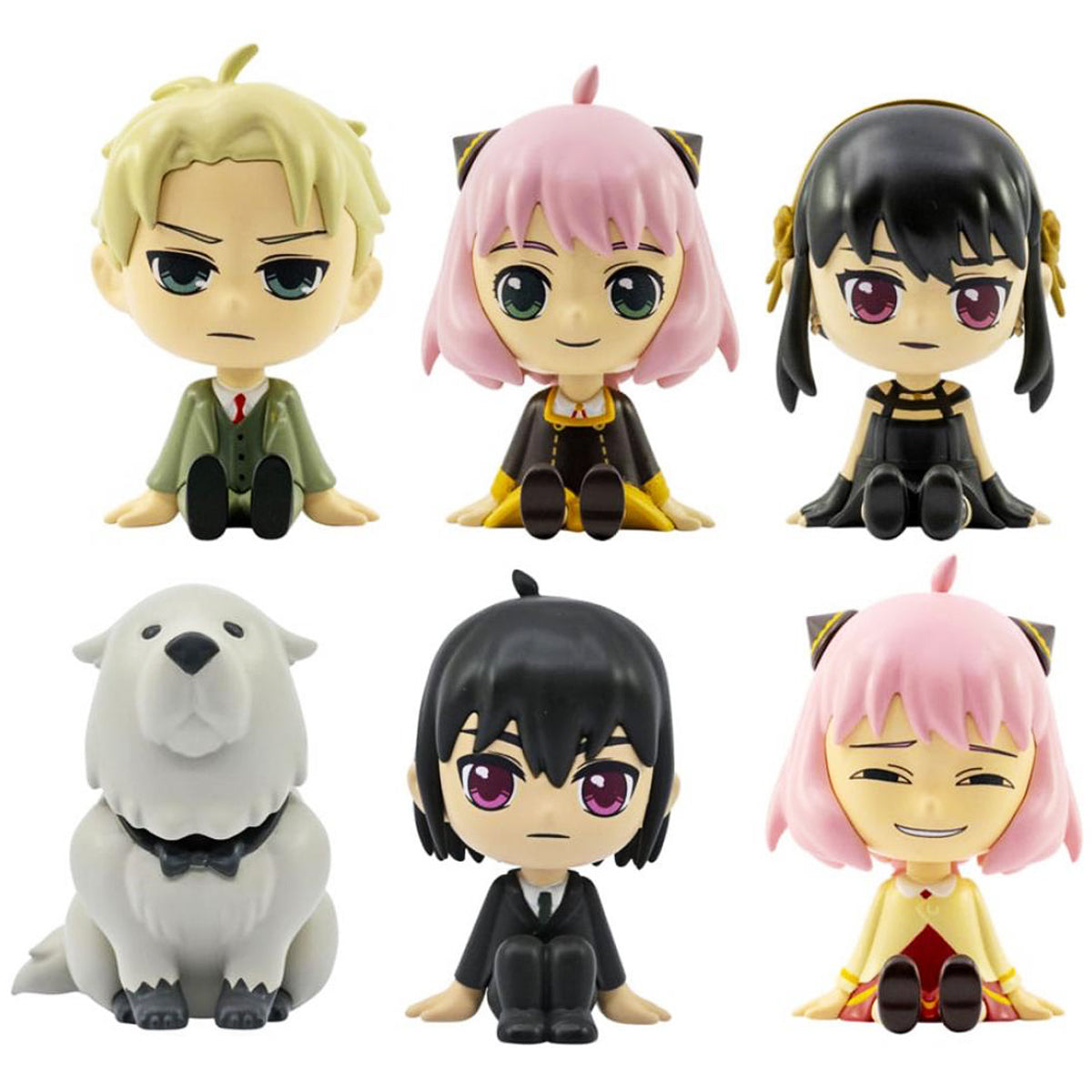 YuMe Bobble Hero Blind Box - Display de figurines bobblehead Spy x Family (12 unités)