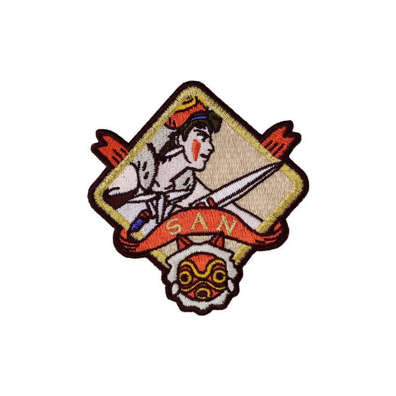 BADGE BRODERIE AUTOCOLLANT SAN - PRINCESSE MONONOKÉ