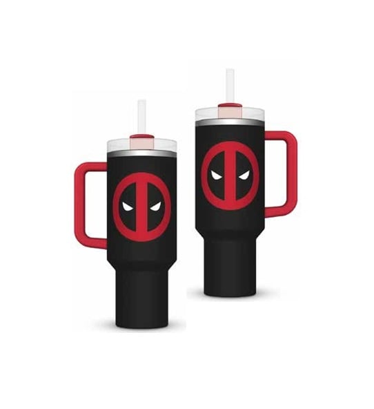 Marvel - Mug de voyage en acier inoxydable "Deadpool Logo" 1.2L - flash vidéo