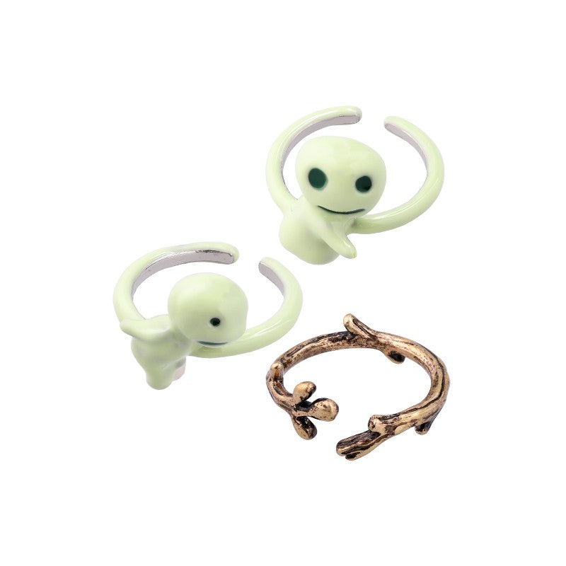 BAGUE 3 ANNEAUX KODAMA - PRINCESSE MONONOKÉ