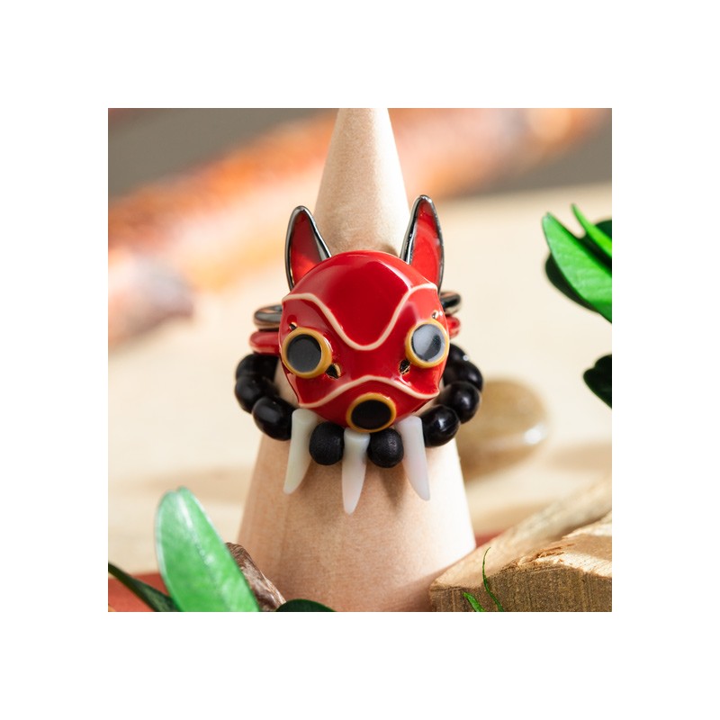 BAGUE 3 ANNEAUX MASQUE DE SAN - PRINCESSE MONONOKÉ