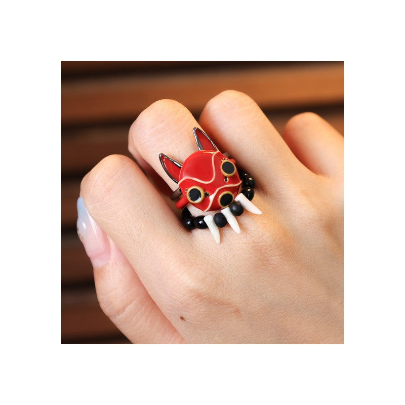BAGUE 3 ANNEAUX MASQUE DE SAN - PRINCESSE MONONOKÉ
