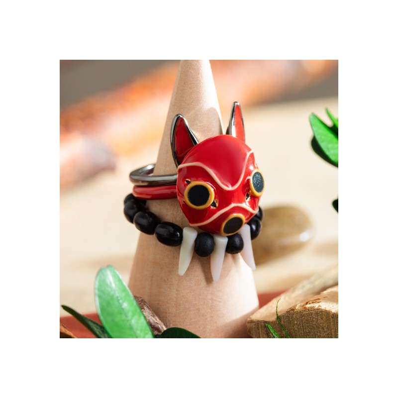 BAGUE 3 ANNEAUX MASQUE DE SAN - PRINCESSE MONONOKÉ
