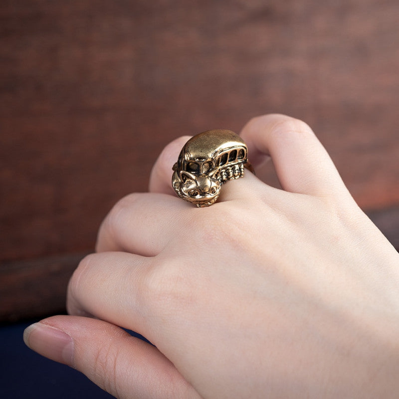 BAGUE VINTAGE CHATBUS - MON VOISIN TOTORO