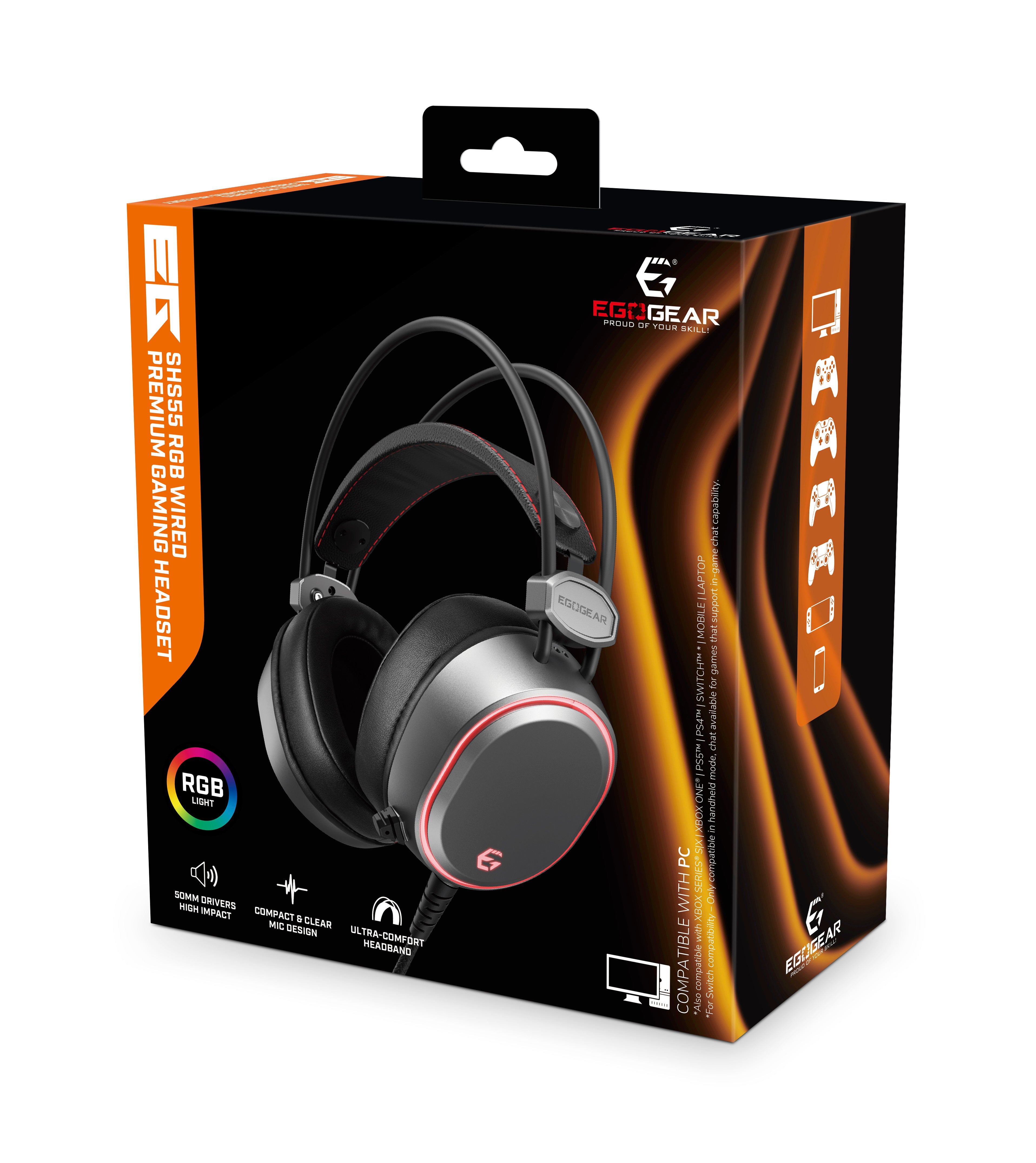 EgoGear - Casque de jeu filaire RVB Premium SHS55