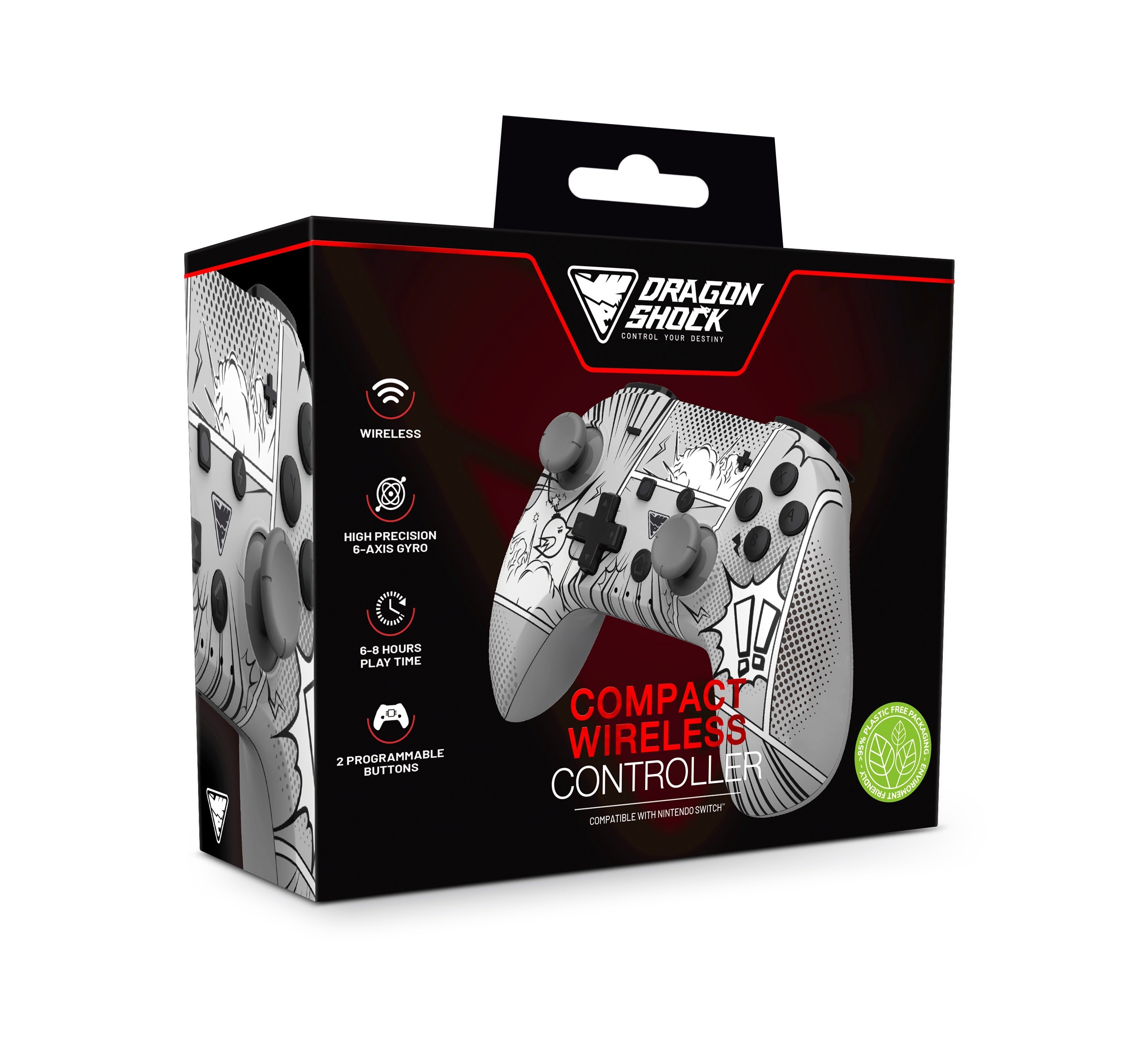DragonShock - Bundle Manette compacte sans fil Bluetooth PopTop Manga pour Switch et Switch OLED + Assassin's Creed: The Ezio Collection