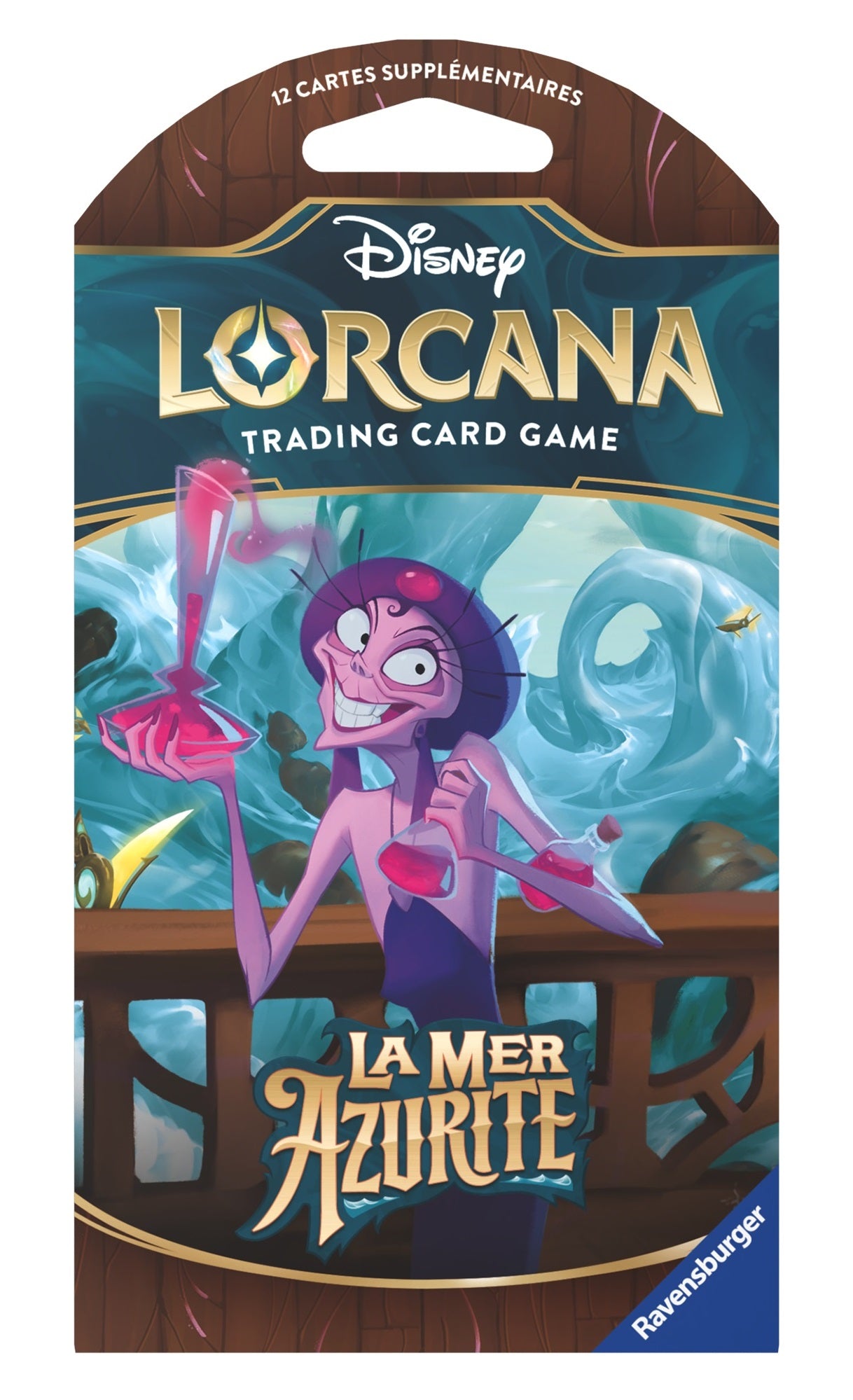 Disney Lorcana JCC : La Mer Azurite - Booster sous blister (1x blister cartonné aléatoire) - flash vidéo