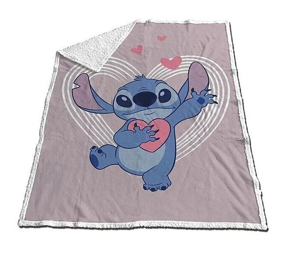 Lilo et Stitch - Couverture Sherpa Coeur (130x170cm) - flash vidéo