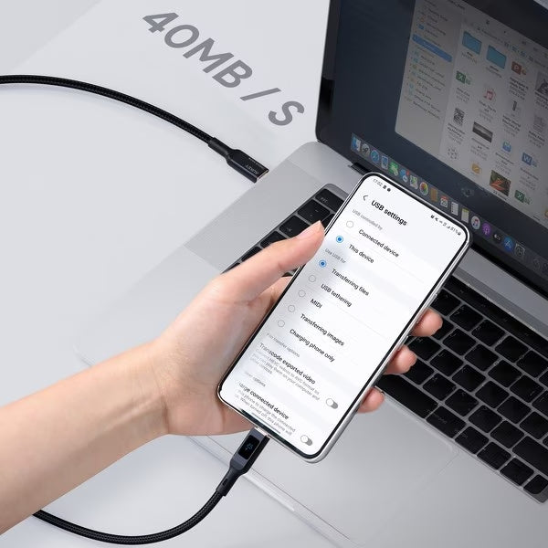 Aukey - Câble USB-C vers USB-C LCD Display - flash vidéo