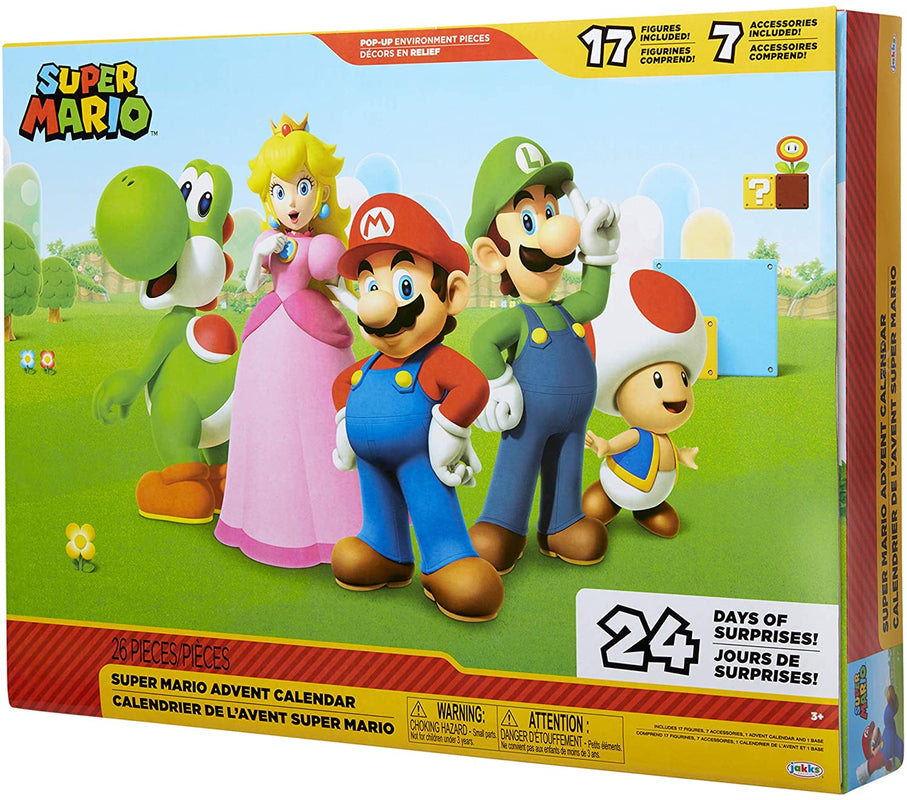 Nintendo - Calendrier de l'Avent Mario & Co. avec Mario doré et Bullet Bill doré