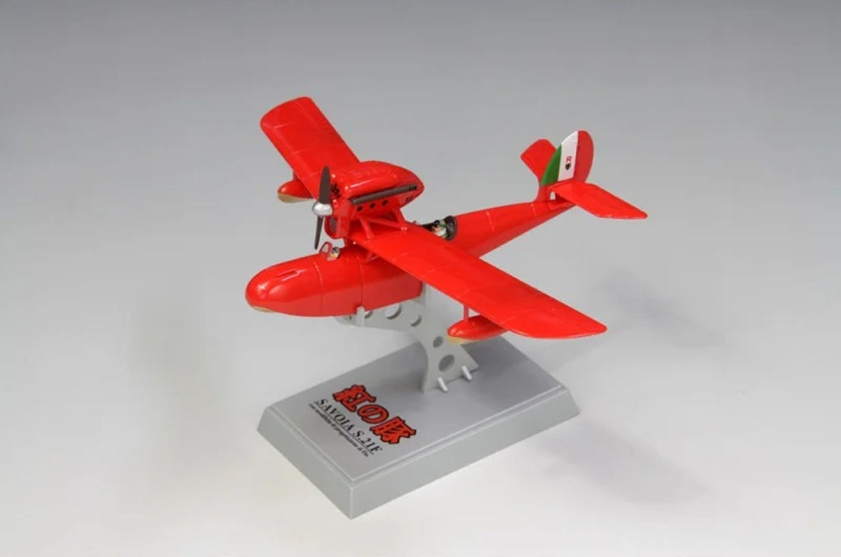Ghibli - Porco Rosso - Maquette d'hydravion Savoia S.21F Version 2 et figurine de Porco au 1/72