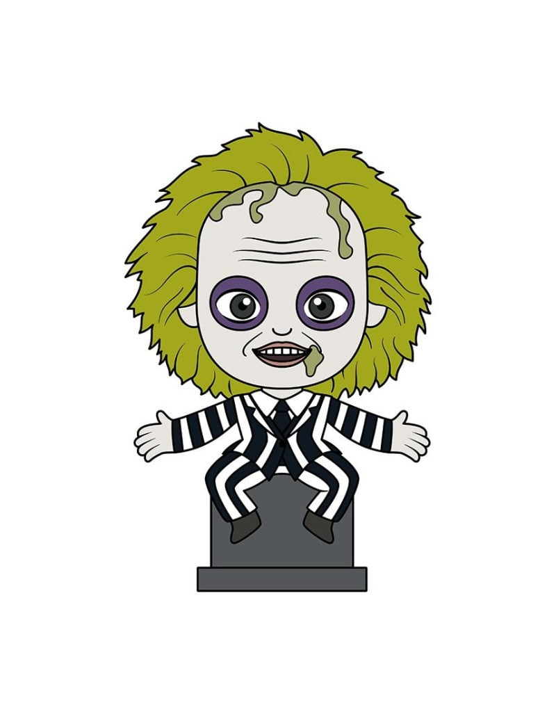 Beetlejuice - Beetlejuice assis sur une pierre tombale Aimant 3D - flash vidéo