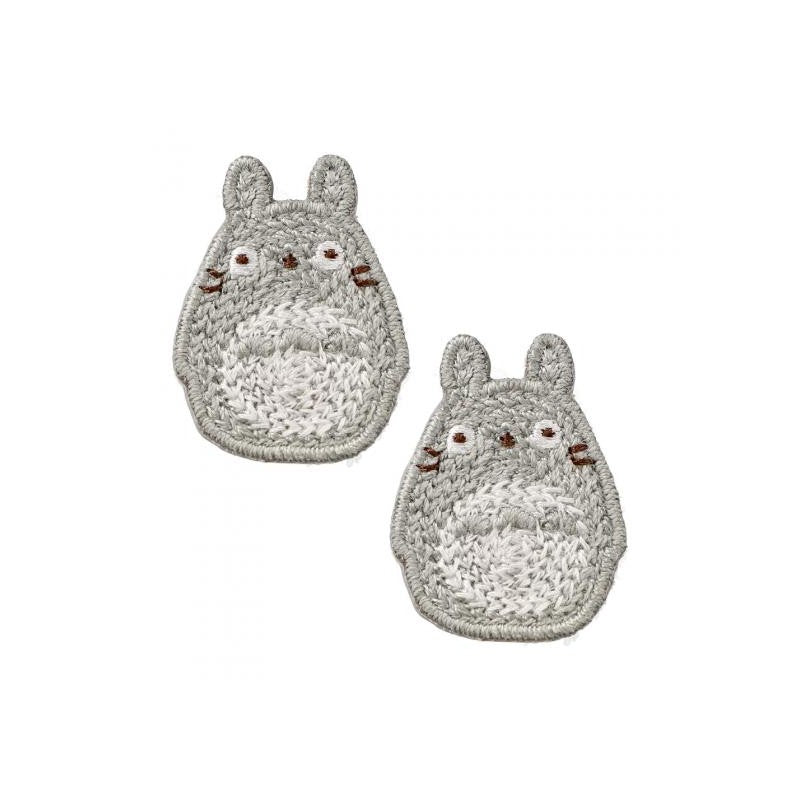 BIJOU BOUCLE D’OREILLES À CLIPS BRODERIE TOTORO GRIS - MON VOISIN TOT