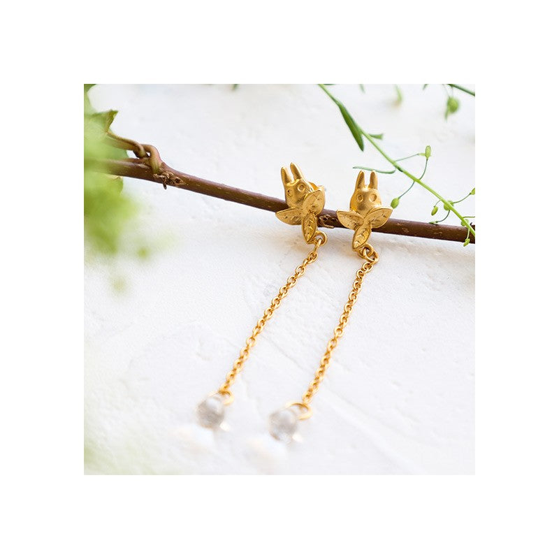 BIJOU BOUCLE D’OREILLES CLIP TOTORO BLANC GOUTTE - MON VOISIN TOTORO