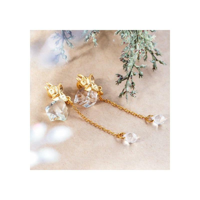 BIJOU BOUCLE D’OREILLES CLIP TOTORO BLANC GOUTTE - MON VOISIN TOTORO