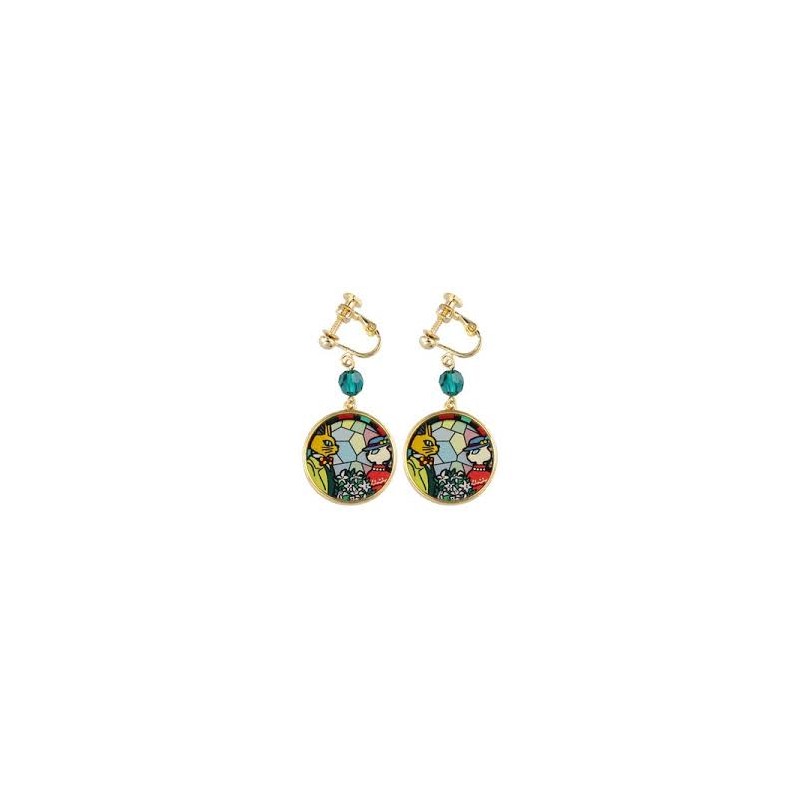 BIJOU BOUCLES D’OREILLES À CLIPS LOUISE & BARON VITRAIL - SI TU TENDS
