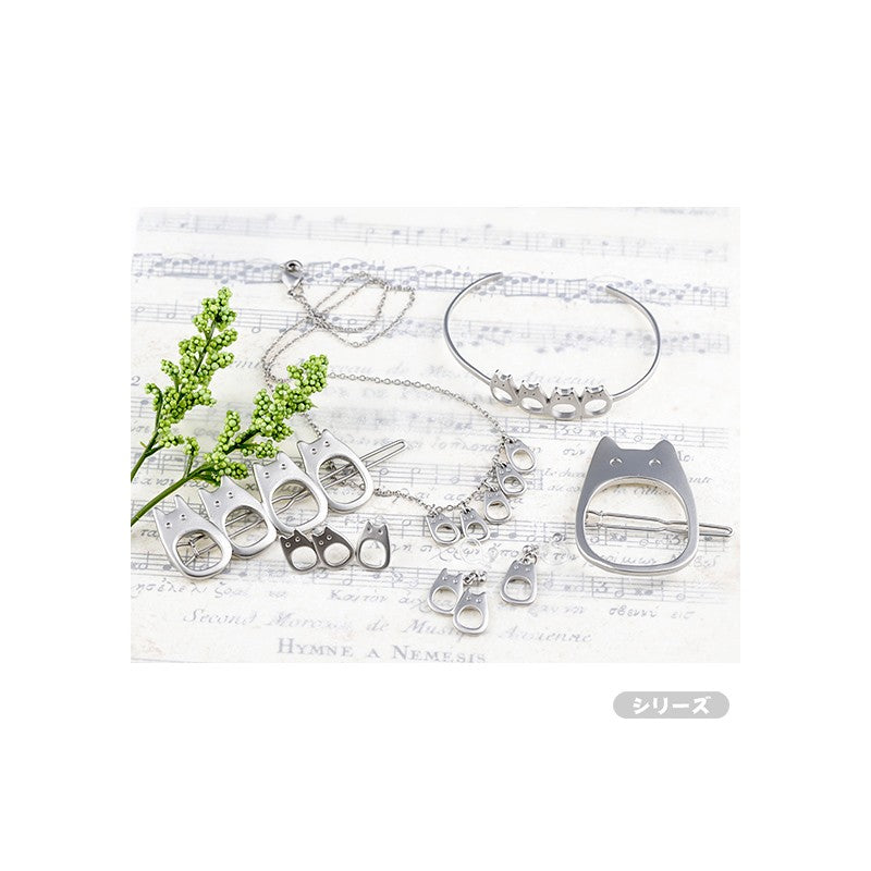 BIJOU BOUCLES D’OREILLES À CLIPS TOTORO BLANC METAL- MON VOISIN TOTOR