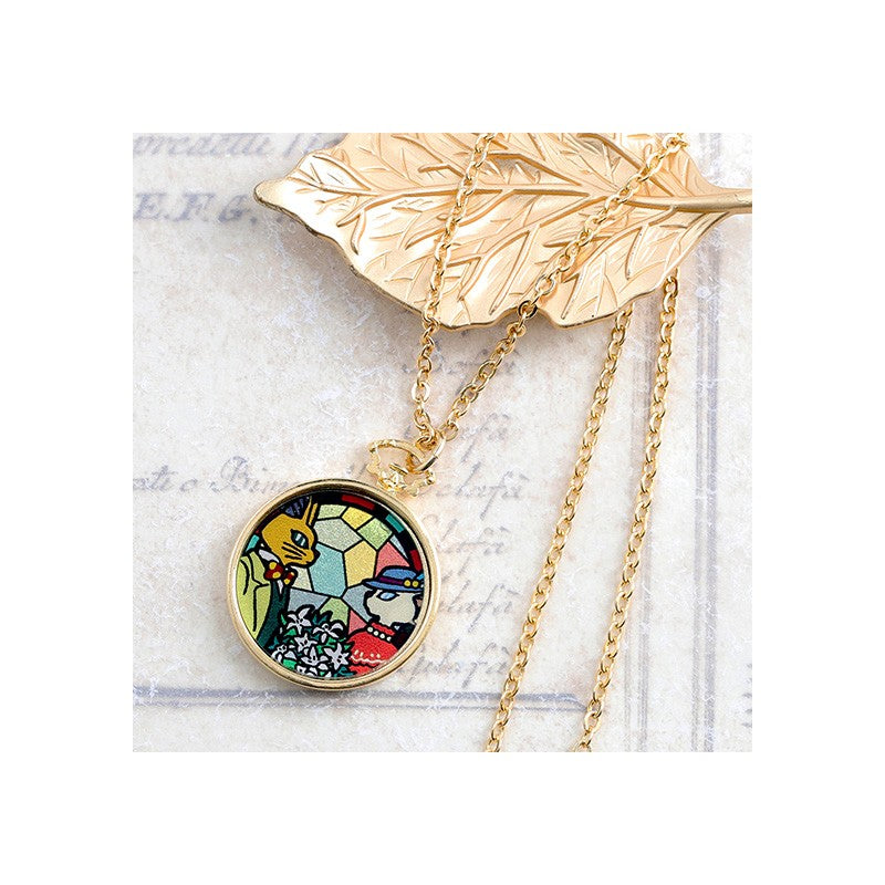 BIJOU PENDENTIF LOUISE ET BARON VITRAIL - SI TU TENDS L'OREILLE