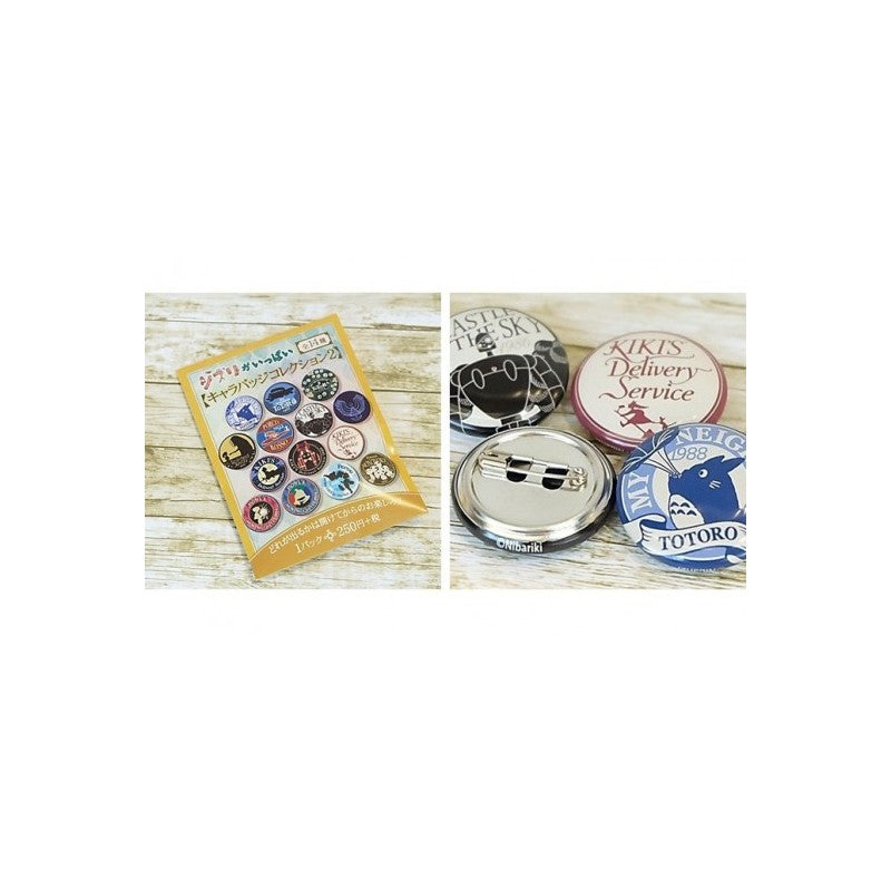 BOÎTE COLLECTION DE 14 BADGES BEIGE - STUDIO GHIBLI