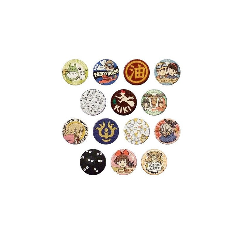 BOÎTE COLLECTION DE 14 BADGES BLEU - STUDIO GHIBLI