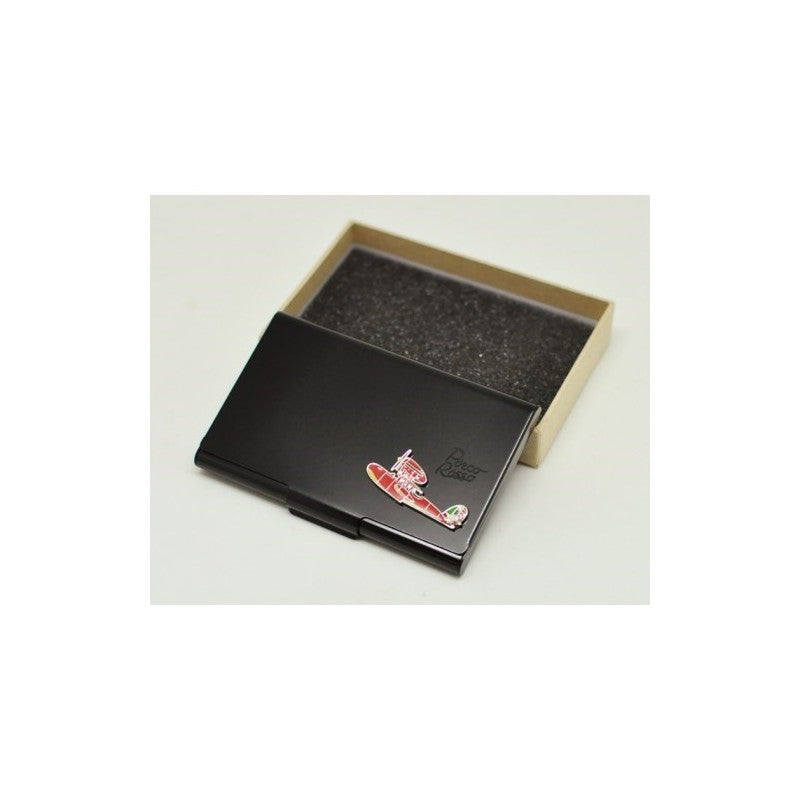 BOÎTE MÉTAL CARTE DE VISITE NOIRE AVEC HYDRAVION - PORCO ROSSO