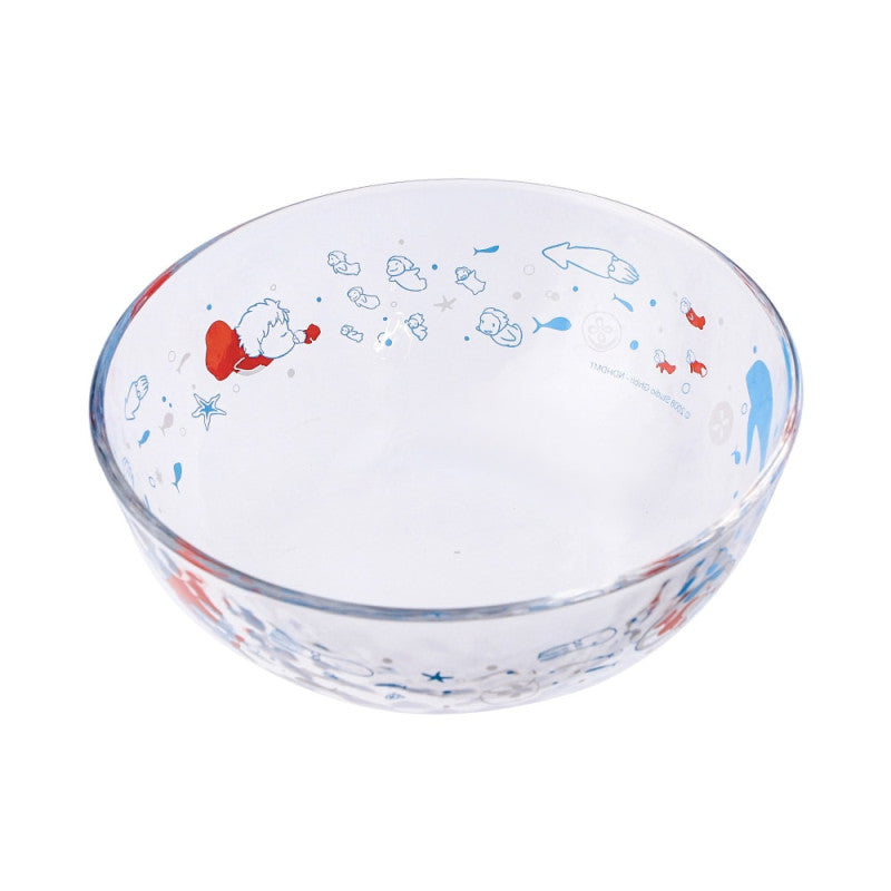 BOL TRANSPARENT 17CM PONYO SOUS LA MER - PONYO SUR LA FALAISE