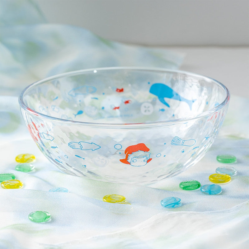 BOL TRANSPARENT 17CM PONYO SOUS LA MER - PONYO SUR LA FALAISE