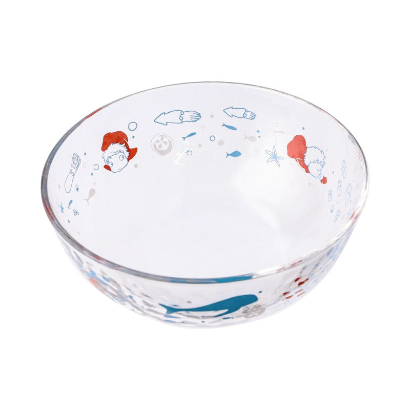 BOL TRANSPARENT 17CM PONYO SOUS LA MER - PONYO SUR LA FALAISE