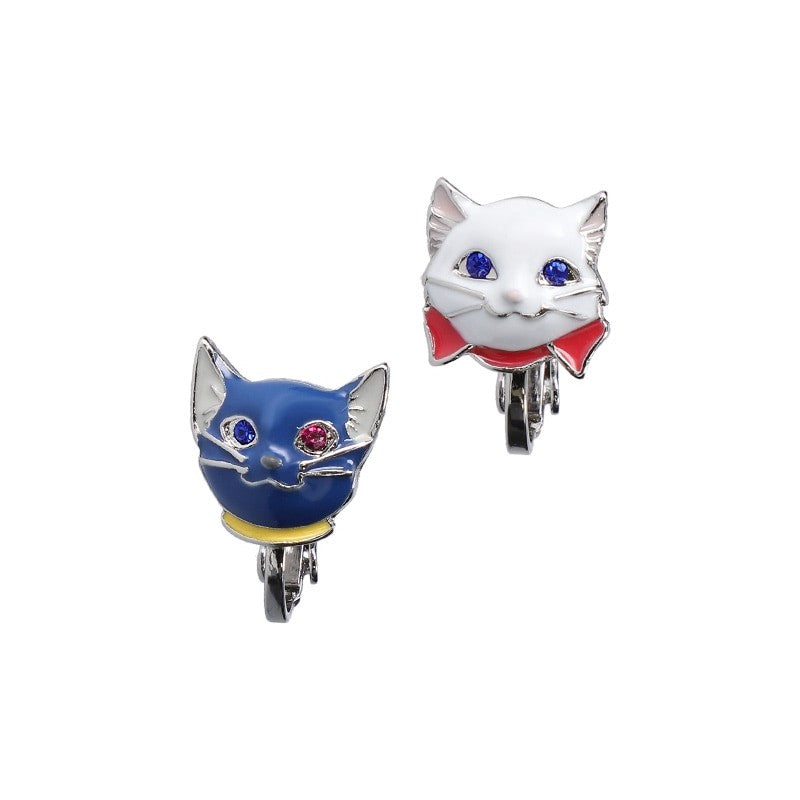 BOUCLES D’OREILLES À CLIPS YUKI & LUNE - LE ROYAUME DES CHATS