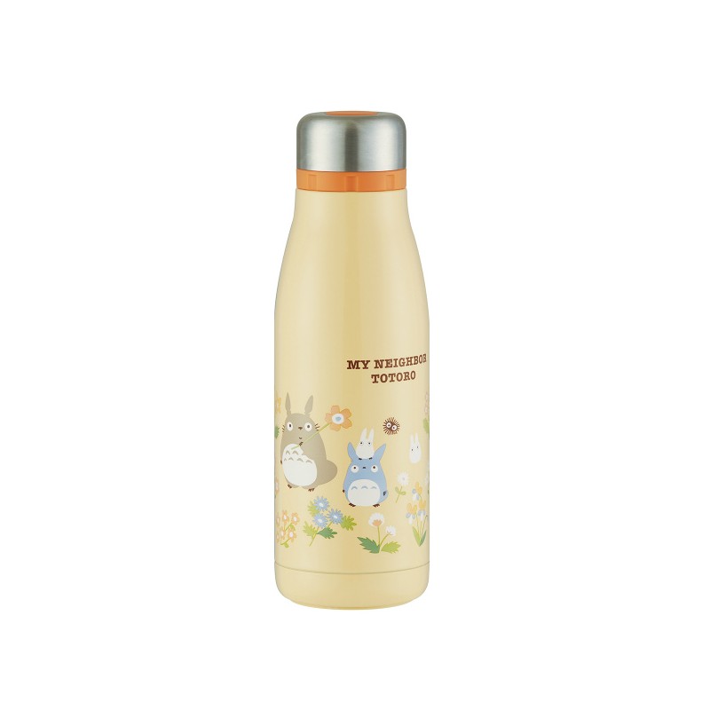 BOUTEILLE METAL COMPACT ONE PUSH TOTORO FLEURS - MON VOISIN TOTORO