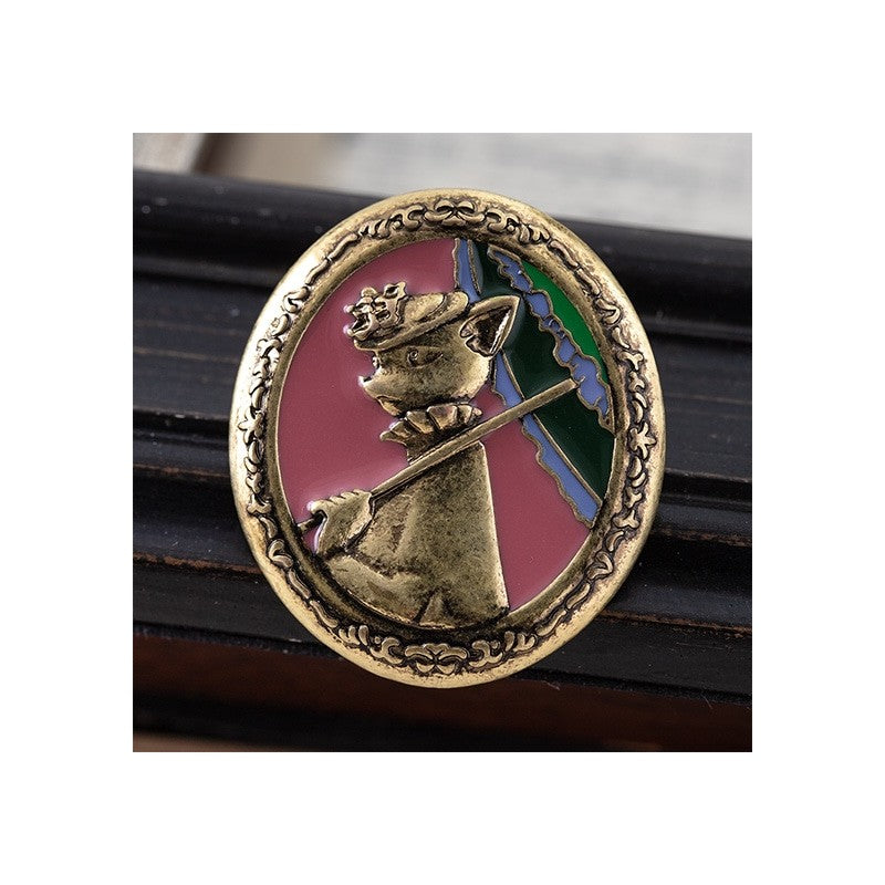 BROCHE VINTAGE LOUISE - LE ROYAUME DES CHATS