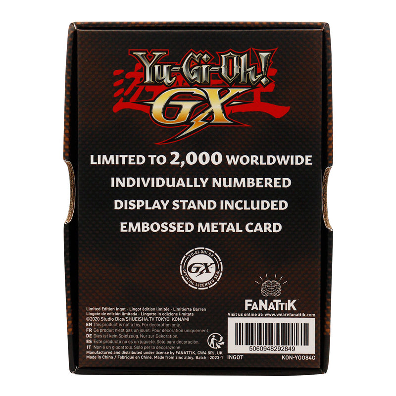Yu-Gi-Oh! GX - Lingot Plaqué Or 24 Carats "Burstinatrix, Héros Elémentaire" en Édition Limitée