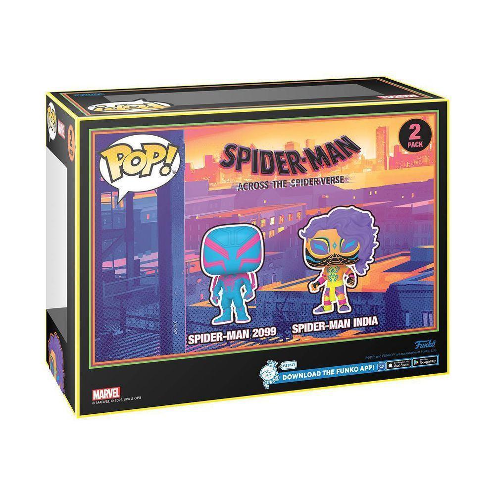 Funko Pop! 2-Pack: Spider-Man: Across the Spider-Verse - Spider-Man 2099 & Spider-Man India (Blacklight)