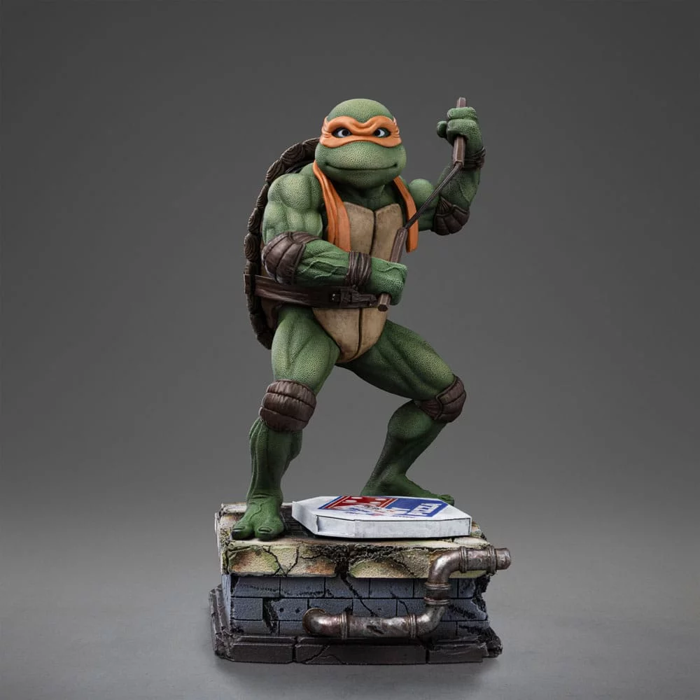 Iron Studios - Art Scale 1/10 - Teenage Mutant Ninja Turtles - Michelangelo Statue 21cm - flash vidéo