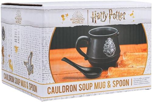 Harry Potter - Mug à soupe Chaudron 500ml et Cuillère - flash vidéo
