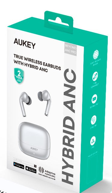 Aukey - Écouteurs sans fil connectés Beyond ANC Pro Blanc - flash vidéo