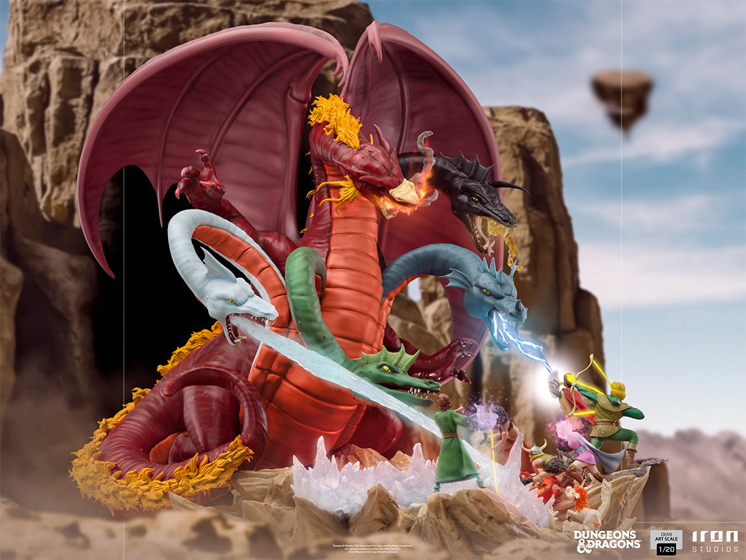 Iron Studios - Demi Art Scale 1/20 - Donjons et Dragons - Tiamat Battle Diorama Statue 56cm