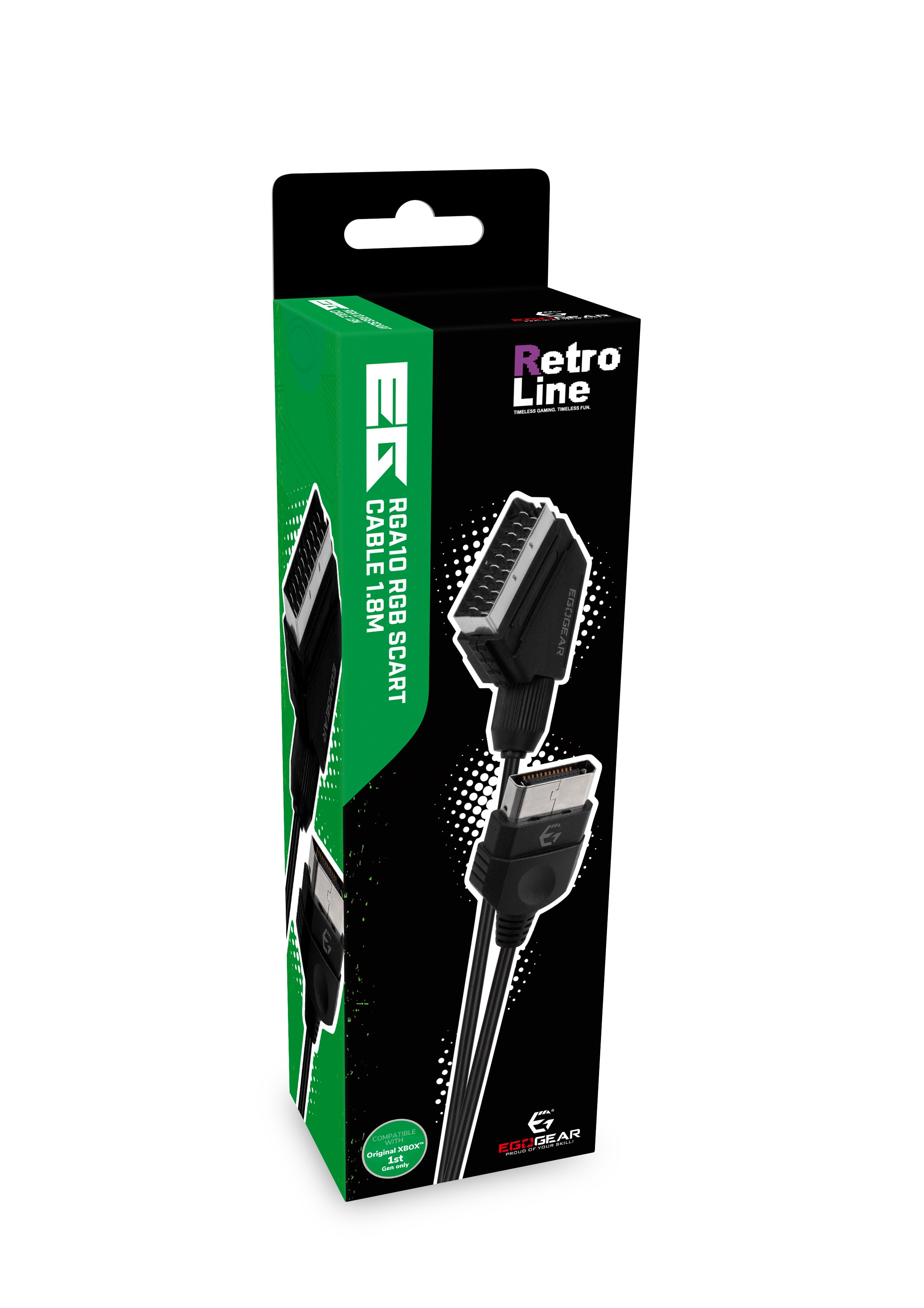 EgoGear - Câble Péritel RGB RGA10 Noir pour Xbox