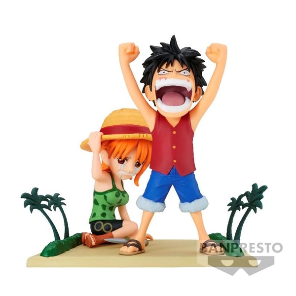 One Piece WCF - Log Stories - Monkey D. Luffy & Nami Statue 7cm - flash vidéo