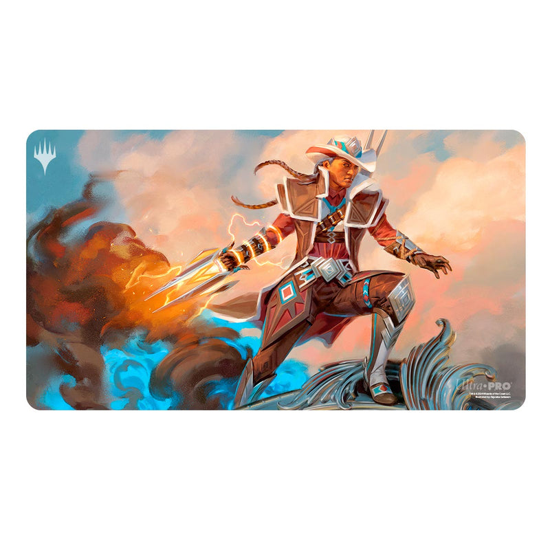 Ultra Pro - Magic: The Gathering - Outlaws of Thunder Junction - Tapis de jeu Annie Flash, le vétéran (60 x 34 cm)