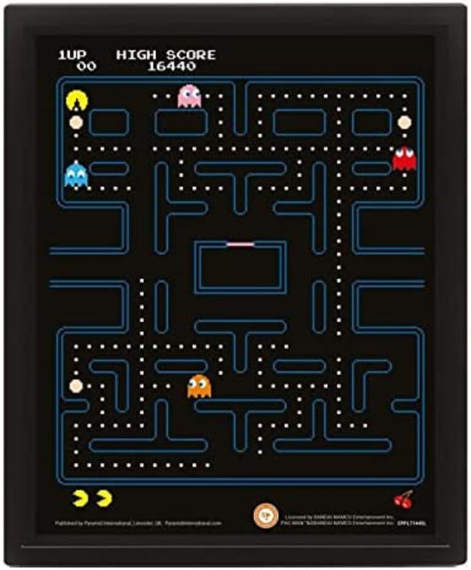 Pac-Man - Affiche lenticulaire 3D Labyrinthe