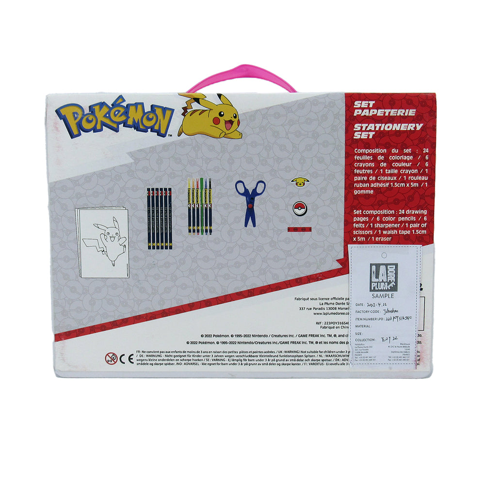 Pokémon - Valisette de papeterie 40 pièces - flash vidéo