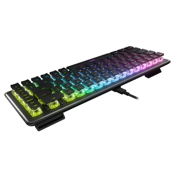 Roccat - Clavier de jeu mécanique optique Vulcan II Mini Noir avec éclairage RGB - Disposition QWERTY américaine - flash vidéo