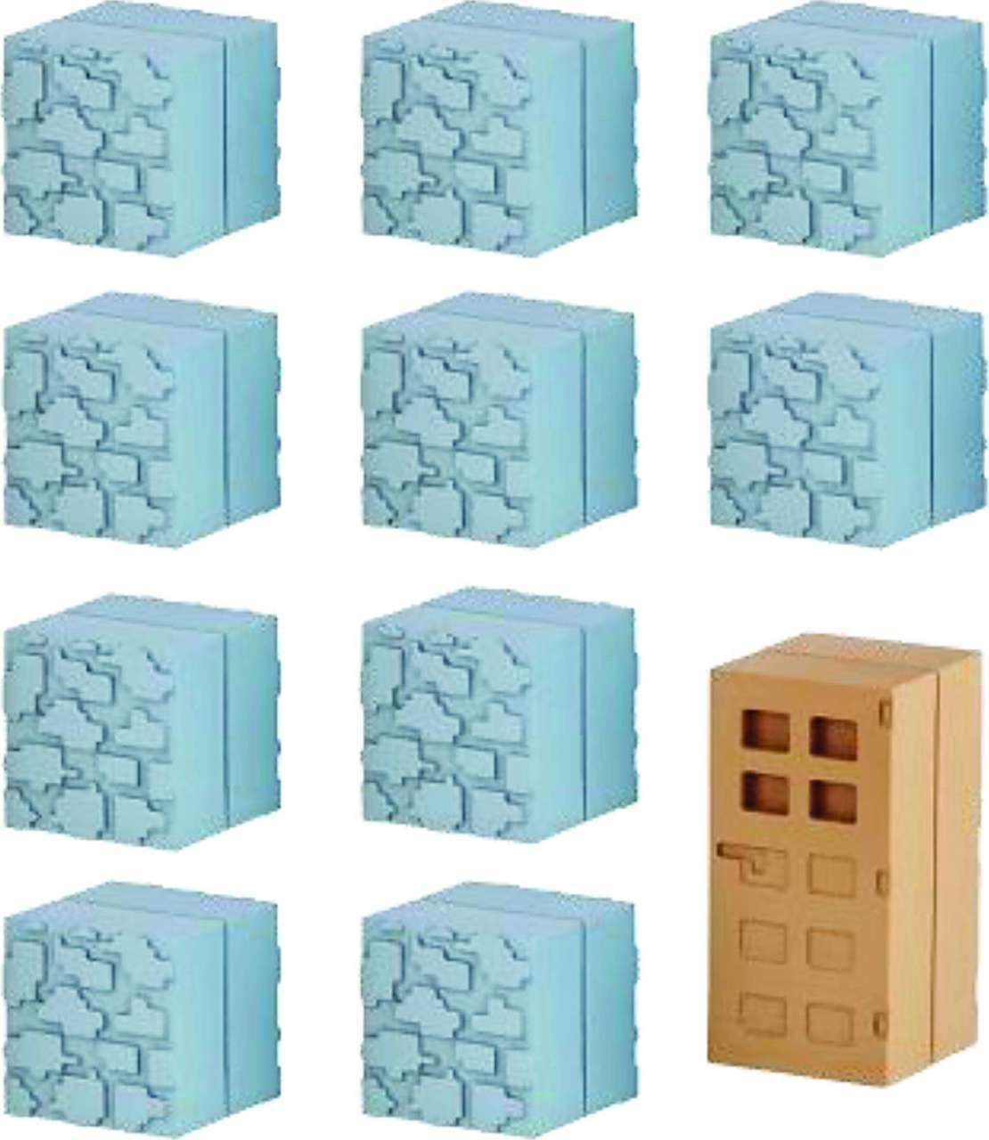 Minecraft Mine-Keshi Cobblestone & Wooden Door Block Set - flash vidéo