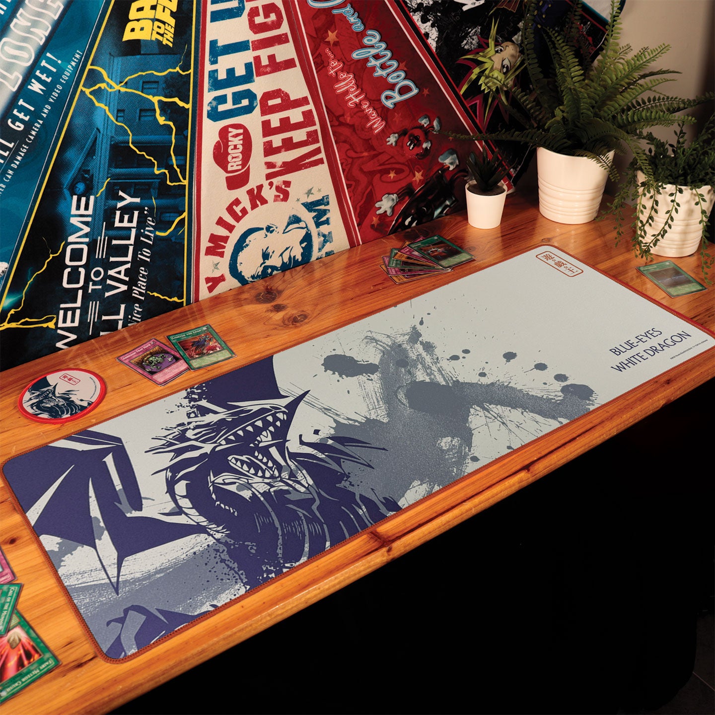 Yu-Gi-Oh! - Tapis de souris de jeu et dessous de verre Dragon Blanc aux Yeux Bleus