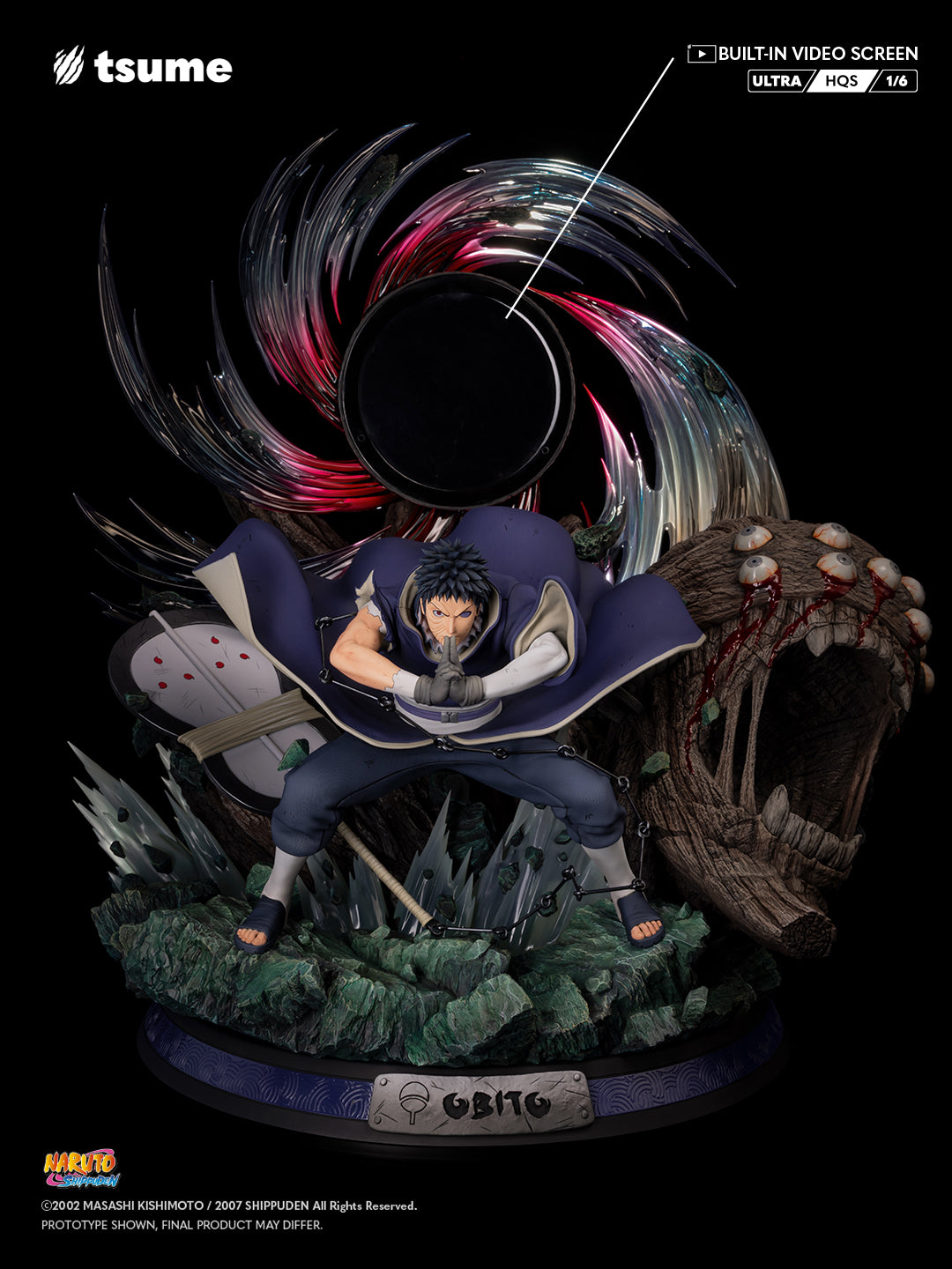 Tsume Art - HQS Dioramax 1/6 - Naruto Shippuden - Obito Uchiwa Statue 54cm
